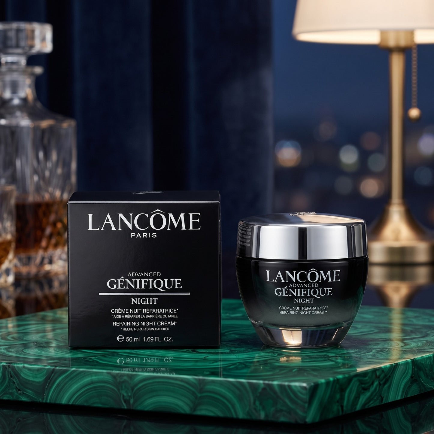 Lancôme Advanced Génifique Night Repair Cream 50ml | Hydrating & Barrier Repair Night Moisturizer