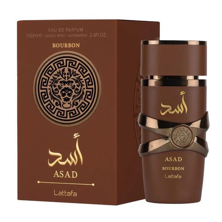Lattafa ASAD BOURBON Unisex Eau de Parfum Spray 3.4 oz / 100 ml | Long Lasting Oriental Spicy Fragrance